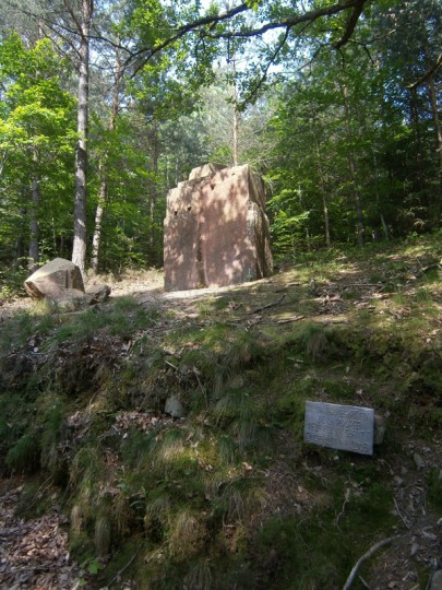 Une sculpture du sentier des Géants